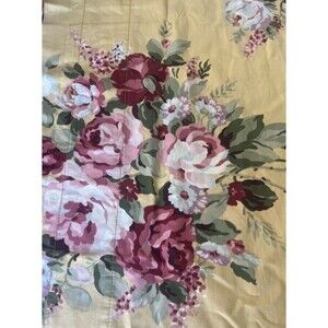 RALPH LAUREN Retired BROOK Yellow Floral Twin Fitted Sheet